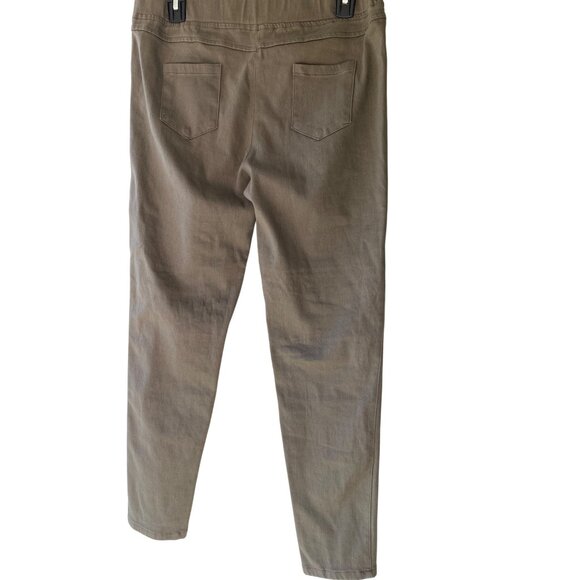 Umgee Distressed Olive Plus Size Womens Jeggings - Picture 2 of 6